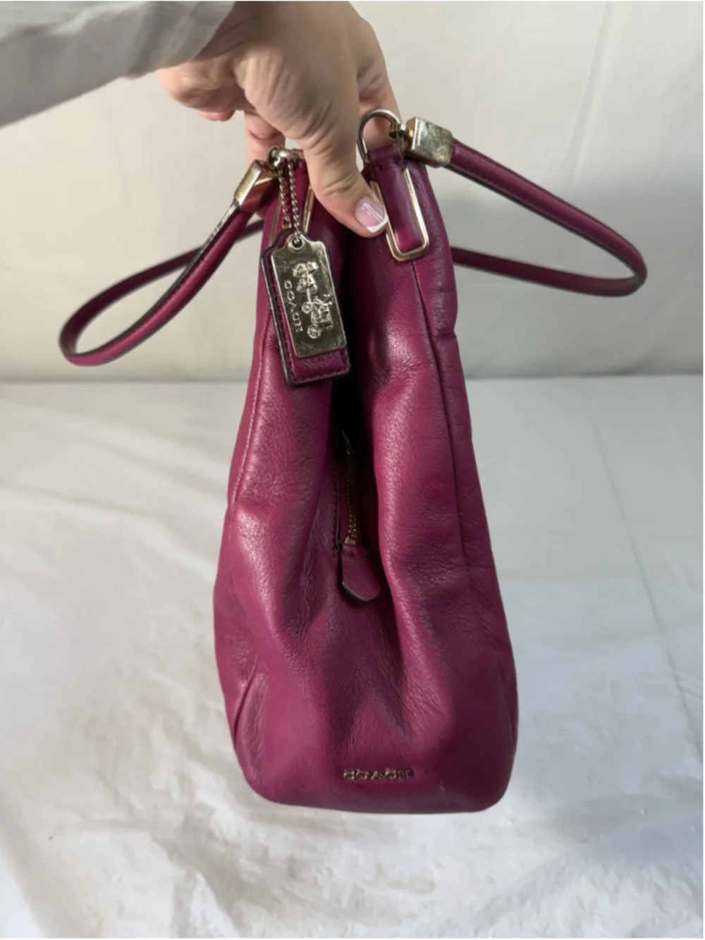 Coach Phoebe Shoulder Bag Pebble Leather 26224 magenta